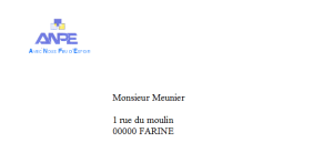 Enveloppe ANPE